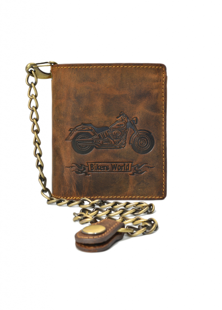 Vintage Biker wallet Kombibörse Leder